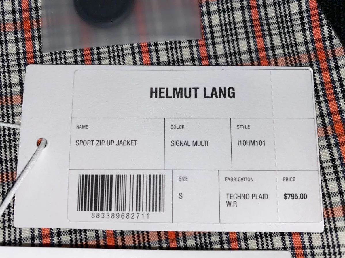 Helmut Lang Light Jackets FW19 Helmut Lang Technoplaid Water Resistant Jacket Multi