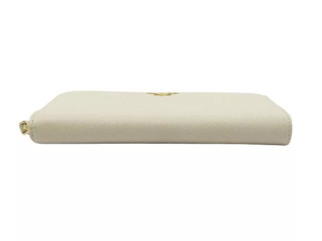 Prada Wallets Prada Saffiano Leather Zippy White Wallet