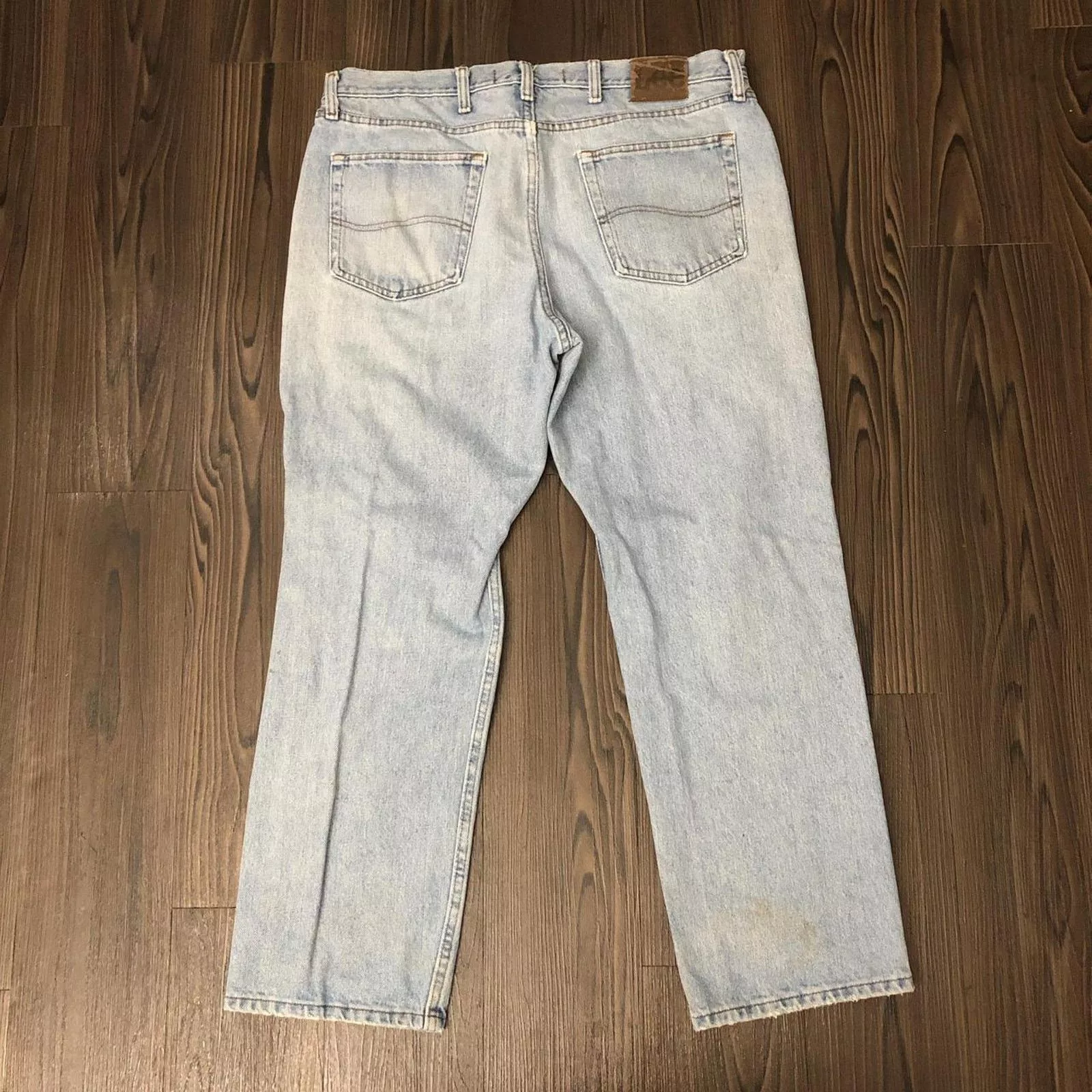 Men’s Distressed Vintage Lee Denim Jeans Blue
