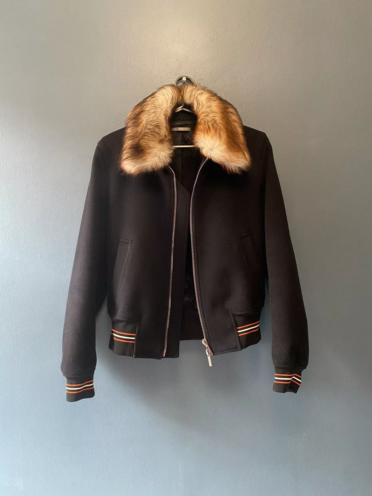 Dior Bombers Dior FW17 Fur Collar Jacket Black