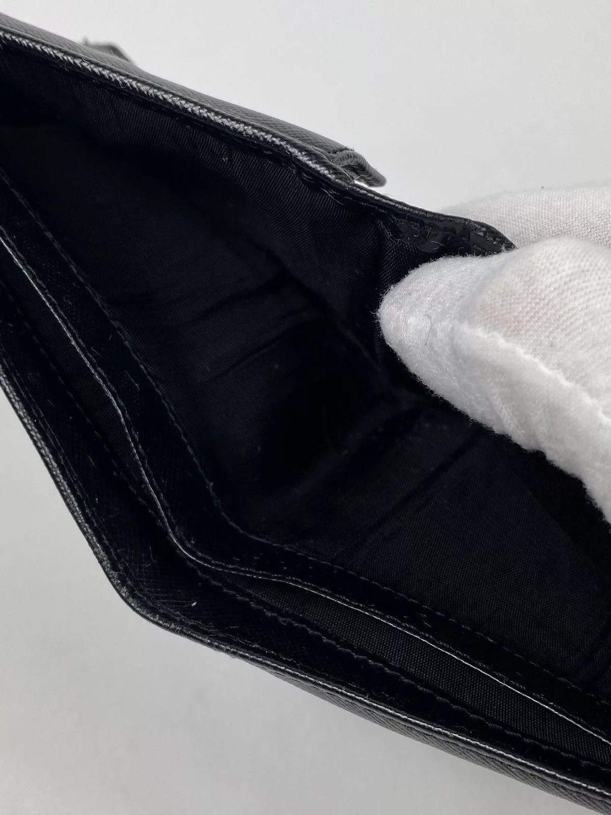 Prada Wallets Prada Saffiano Leather Bifold Wallet Black