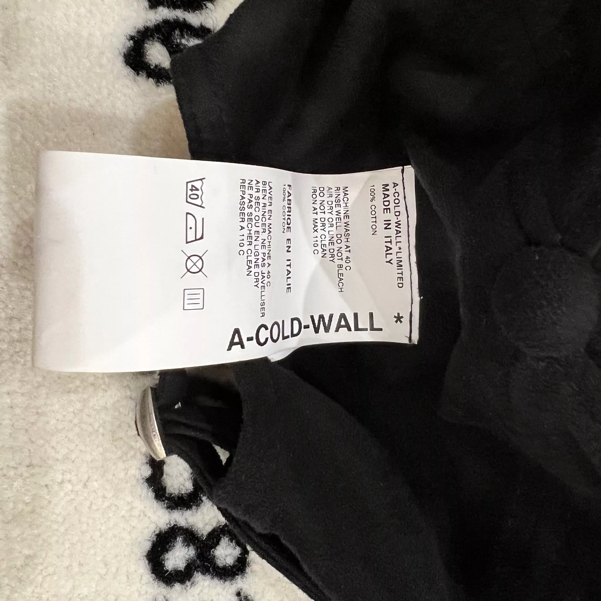 A-COLD-WALL* Hats A-COLD-WALL* EMBROIDERED LOGO Back Label Tag SUEDE CAP Black
