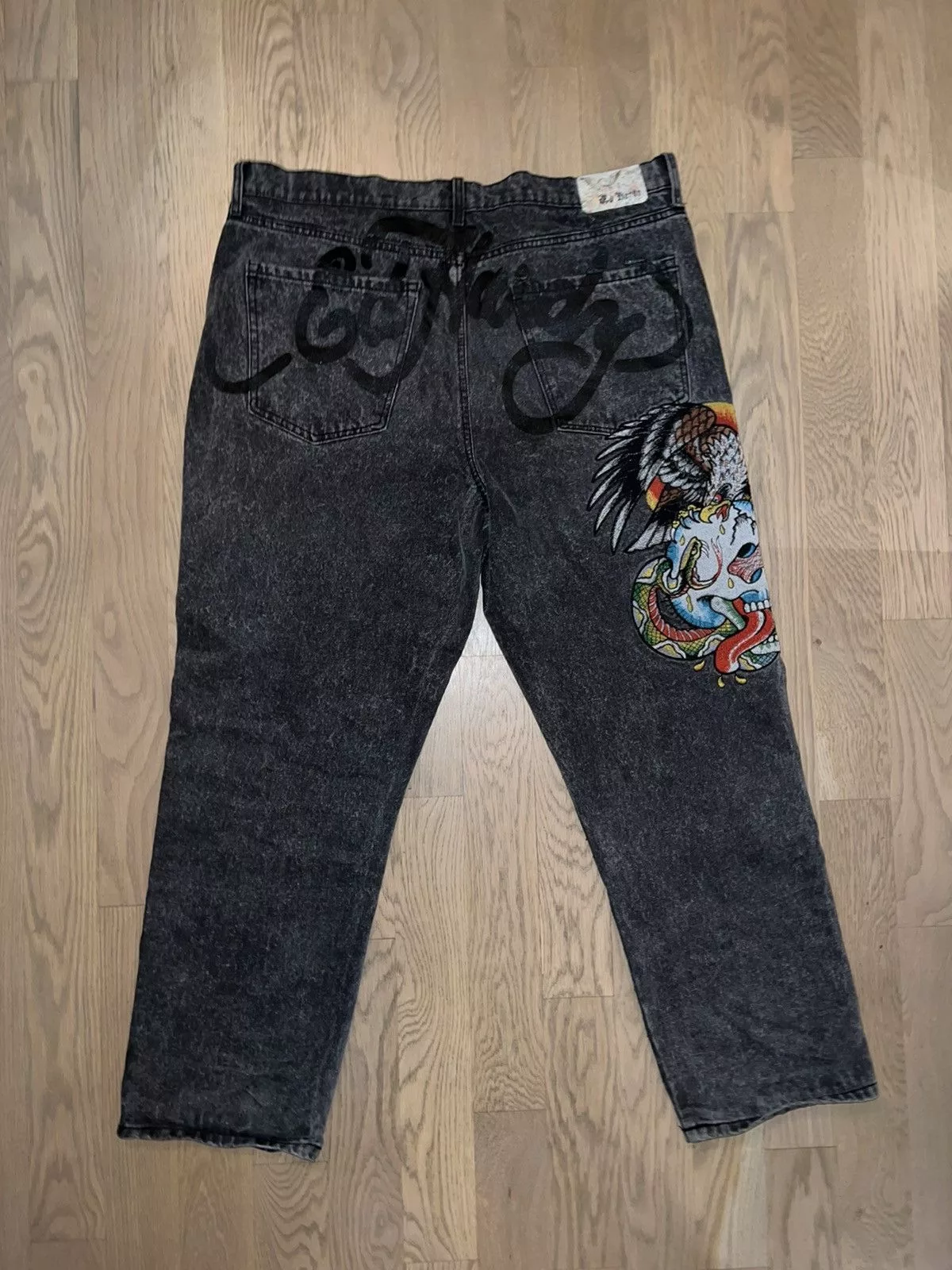 Ed Hardy Denim Ed Hardy Battle Skull Dark Gray Denim