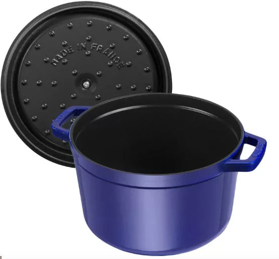 5 QT ROUND TALL COCOTTE DARK BLUE
