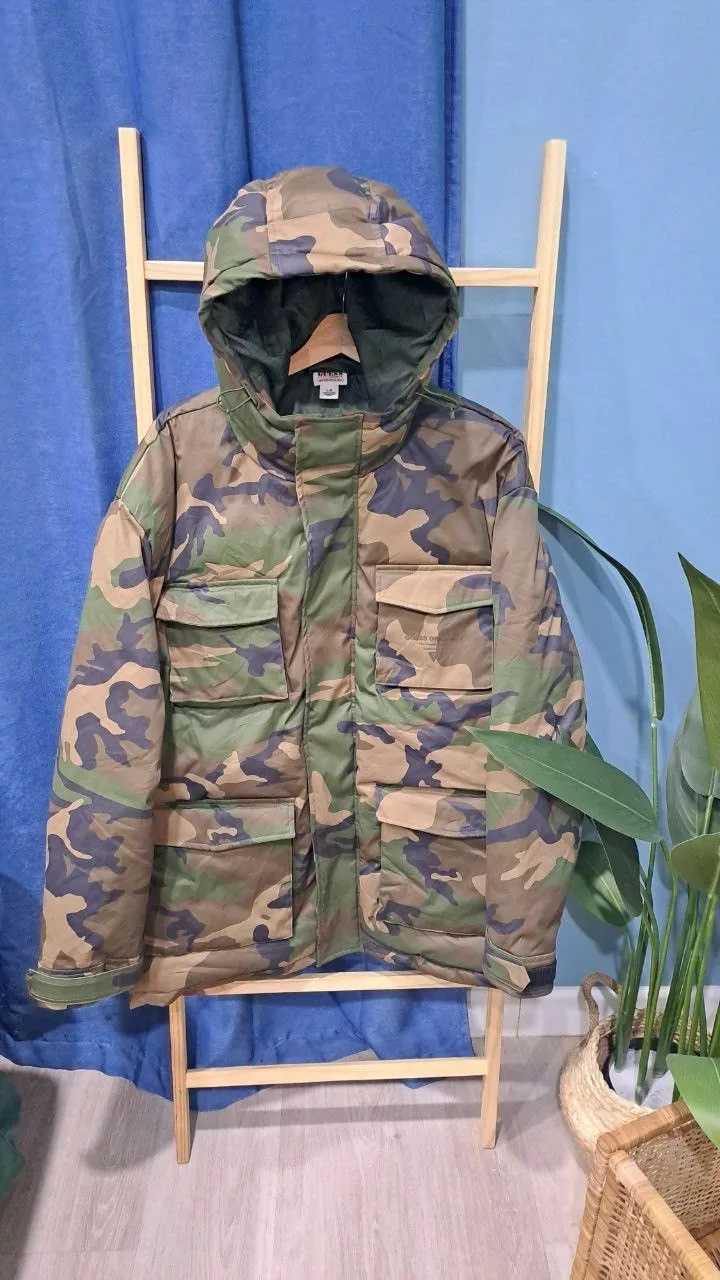 Guess Light Jackets ORIGINAL Guess Puffer Camo Jacket Multi