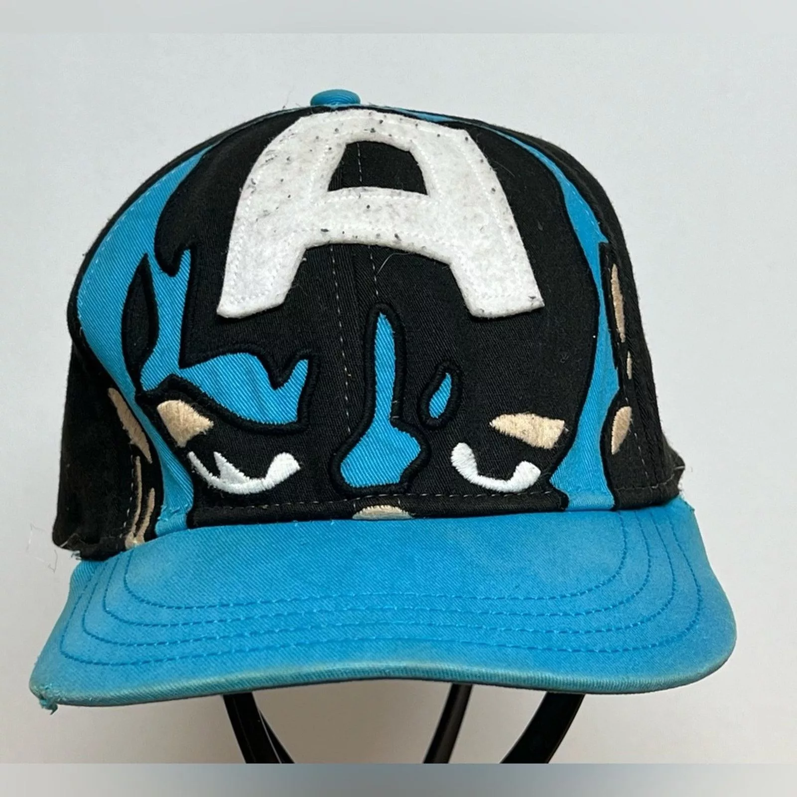 Marvel Comics Hats Vintage Captain America Marvel Comics Fitted Baseball Hat Black