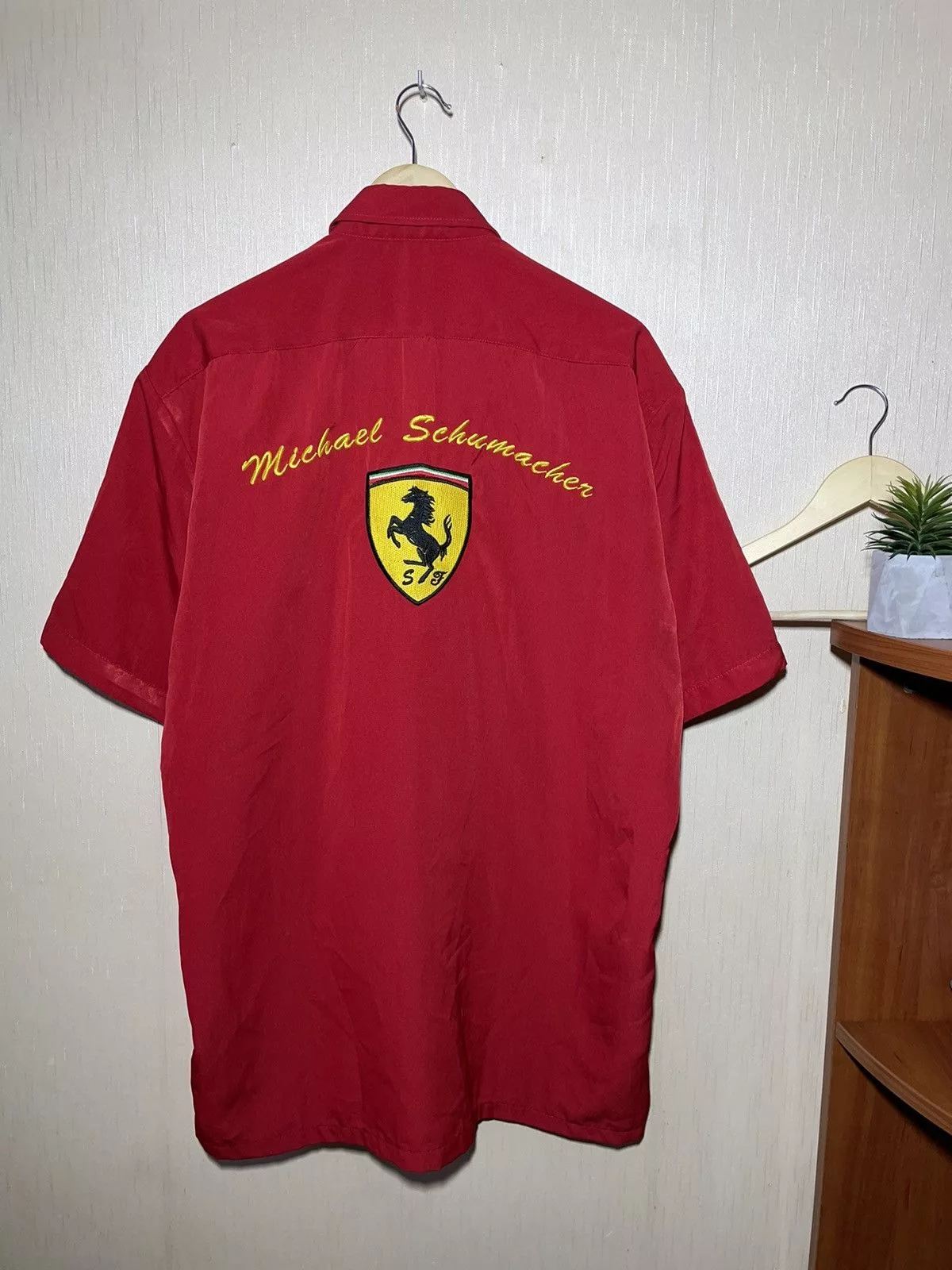 Ferrari Shirts Button Ups Ferrari × Formula 1 Michael Schumacher Ferrari Formula 1 vintage shirt 2002 Red