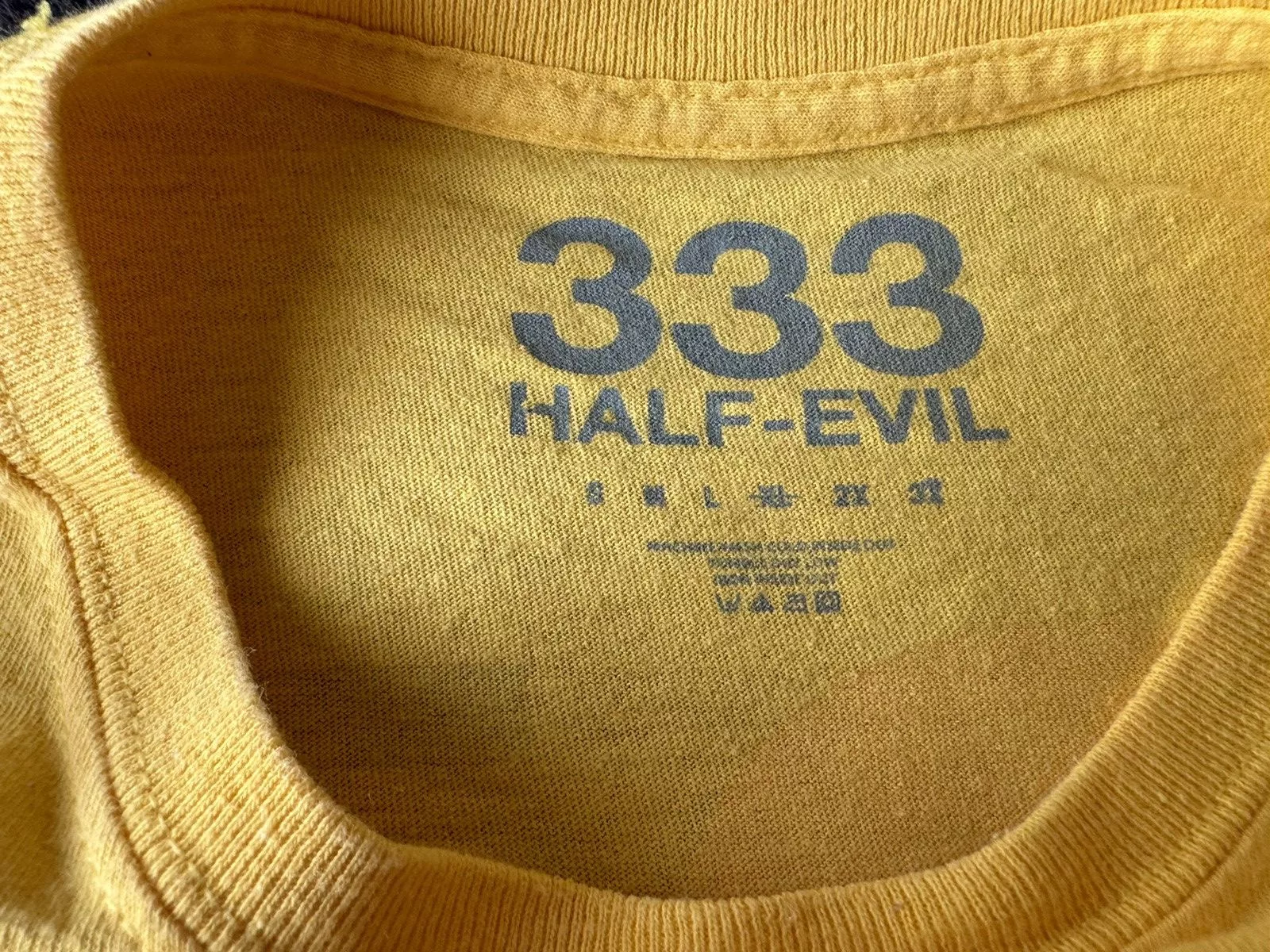 Half Evil Short Sleeve T Shirts Half Evil Tee Yellow