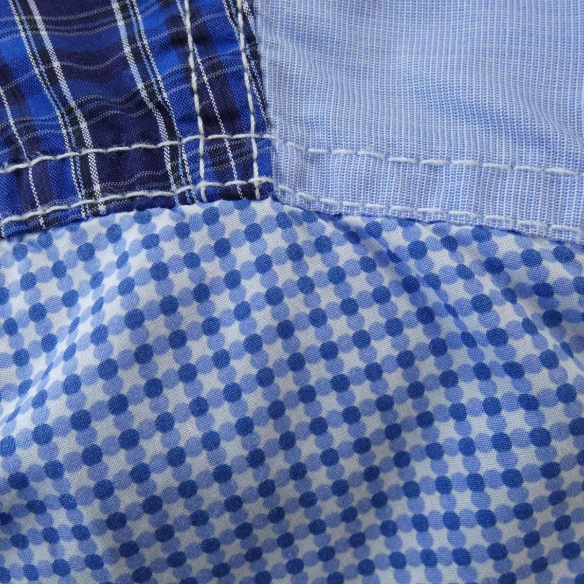 Junya Watanabe Shirts Button Ups Junya Watanabe Shirt Check Switching Long Sleeve Blue