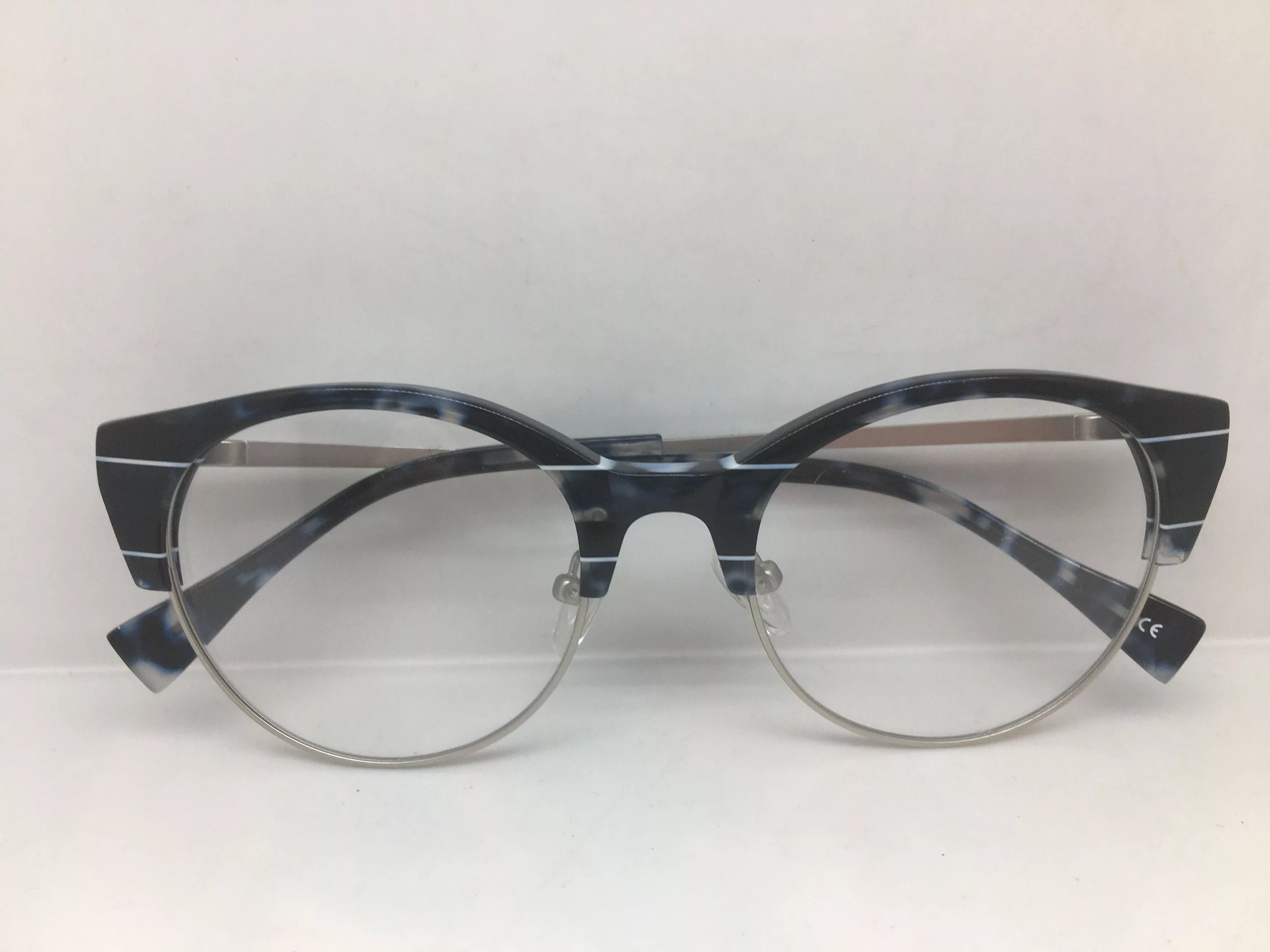 Other Glasses Other Mod Malcolm X Blue Silver Eyeglasses Frame