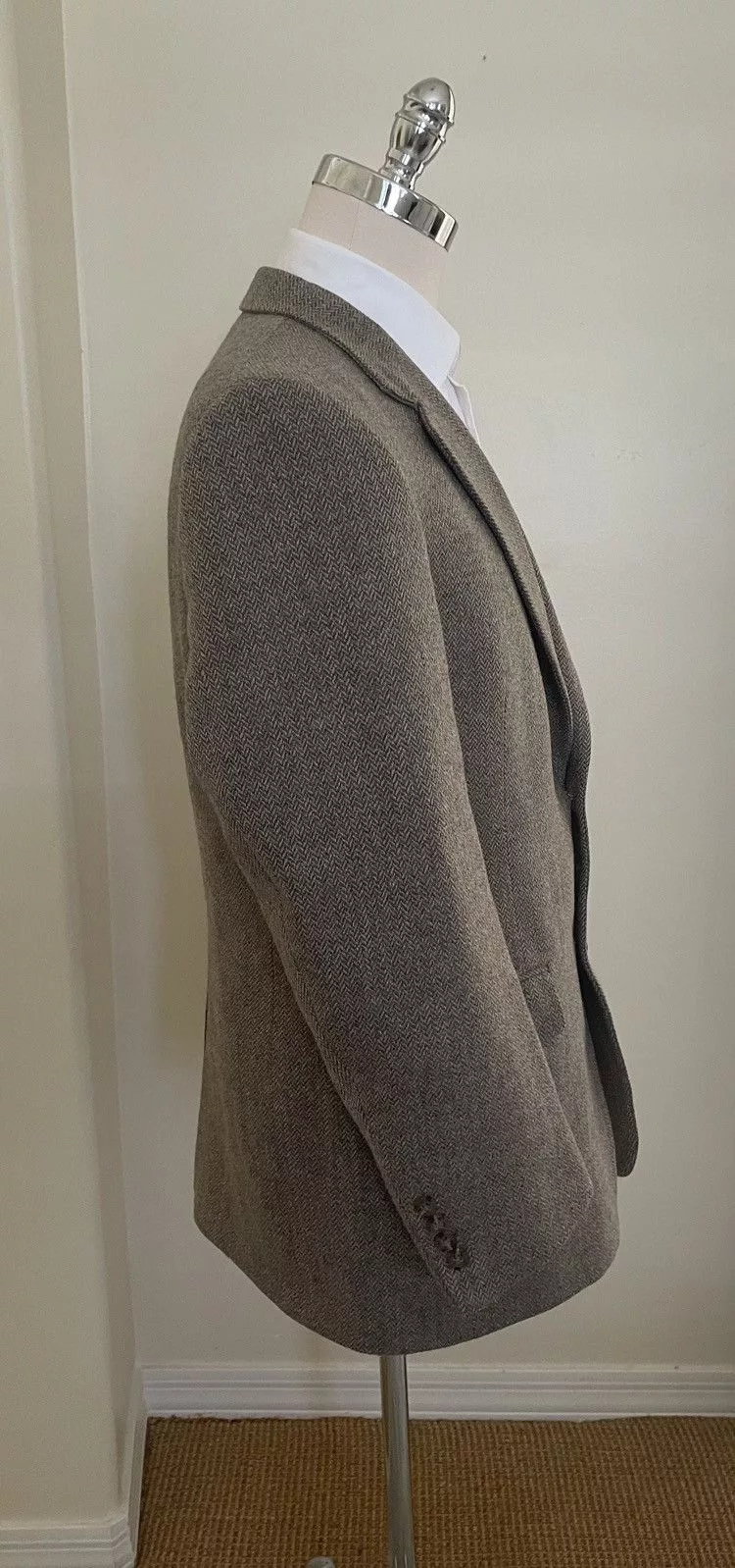 Burberry Blazers Burberry Herringbone Wool Jacket Brown