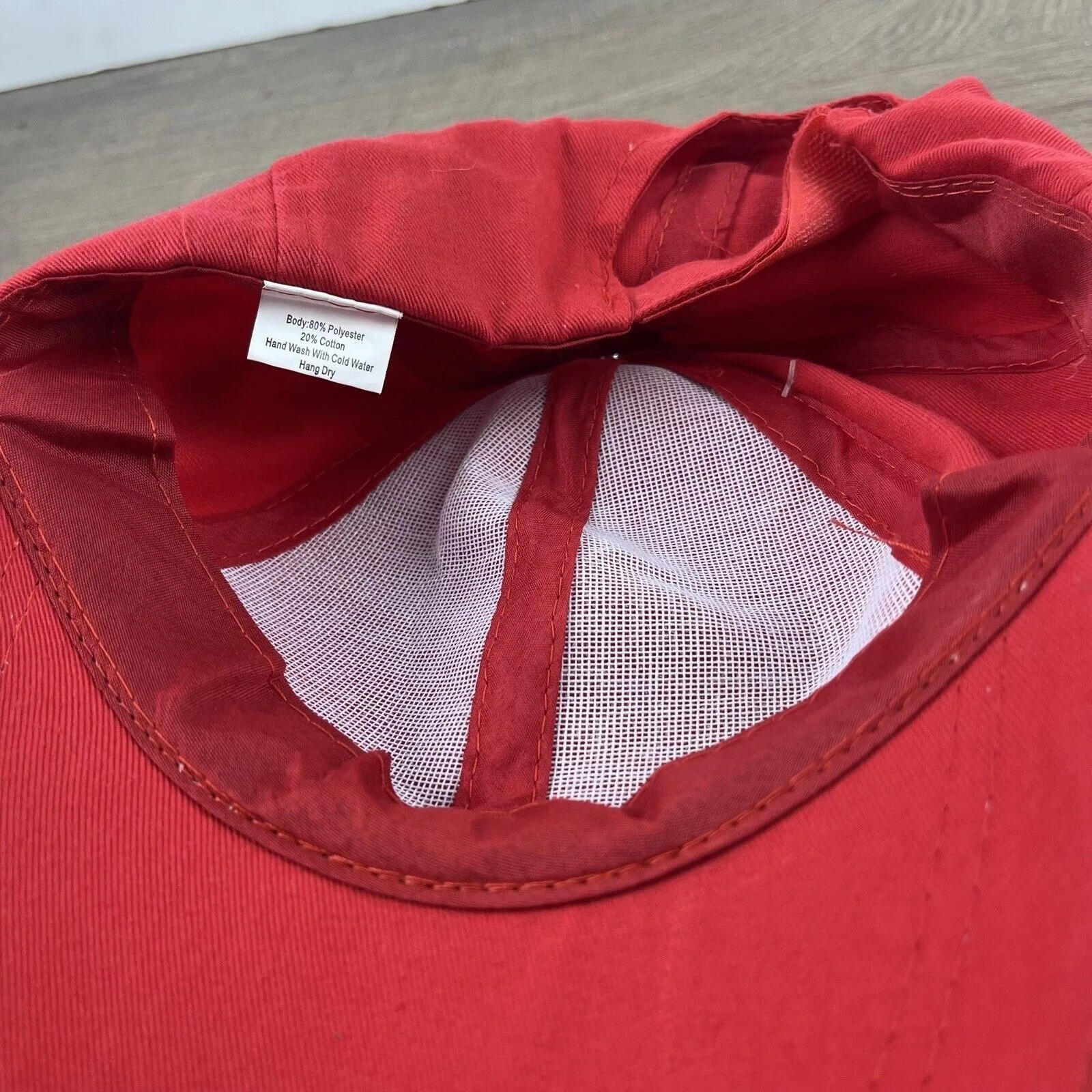 Other Hats Other Plain Red Hat Baseball Hat Red Adjustable Hat Red Adult Size