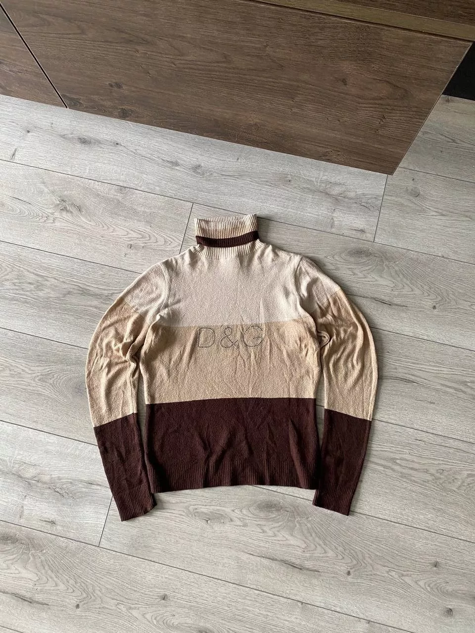 Dolce & Gabbana Sweaters Dolce & Gabbana × Vintage Vintage 90s Dolce & Gabbana Archival Knit Sweater Turtleneck Brown