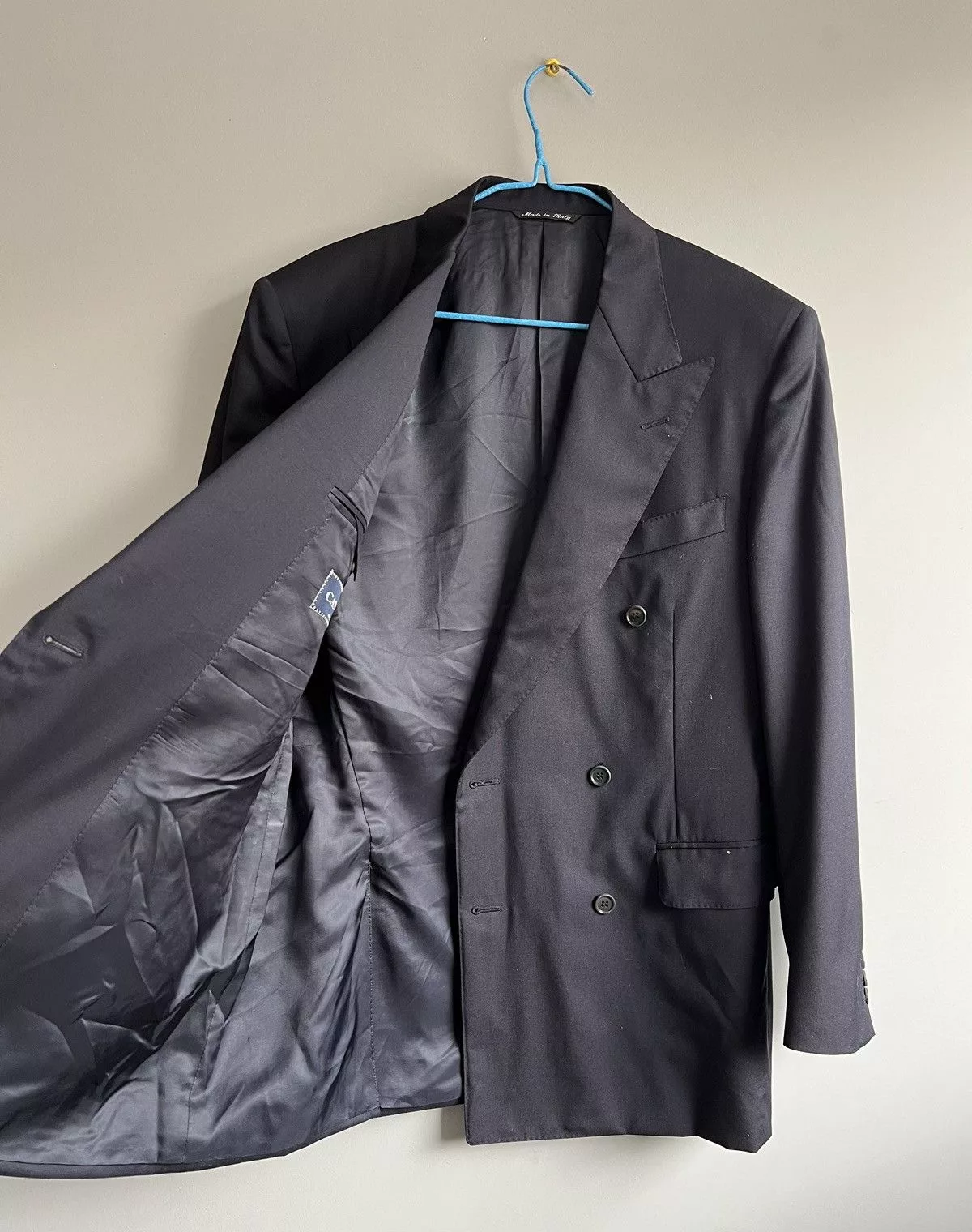 Canali Blazers Canali Wool Double Blazer Navy Blue Jacket Luxury