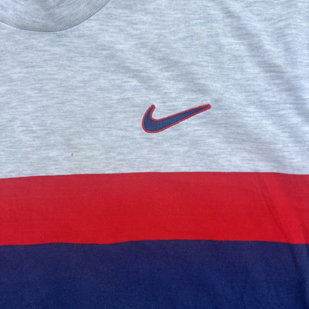 Nike Short Sleeve T Shirts Nike × Vintage Vintage Nike T Shirt Tee Baggy Mini Swoosh 90s Y2K Gray Streetwear