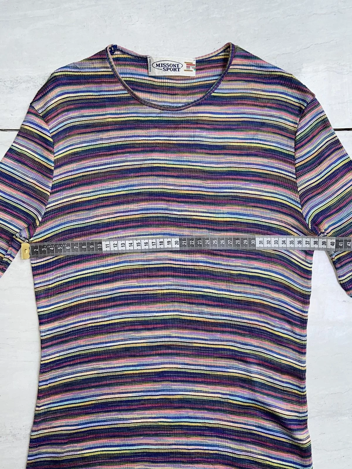 Missoni Short Sleeve T Shirts MISSONI SPORT Striped T-shirt Pink