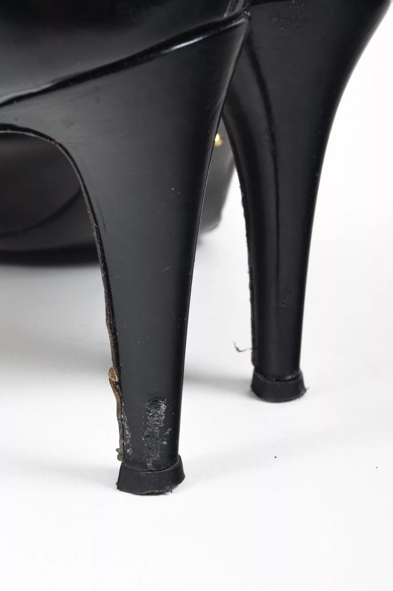 Prada Heels Prada Metallic Rim Point Toe Stiletto Heels Black
