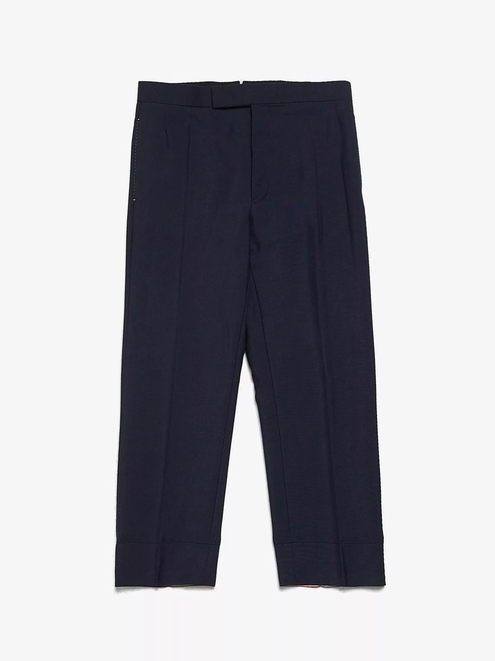 Thom Browne Casual Pants Thom Browne Navy Wool and Mohair Formal Suit Trousers Blue
