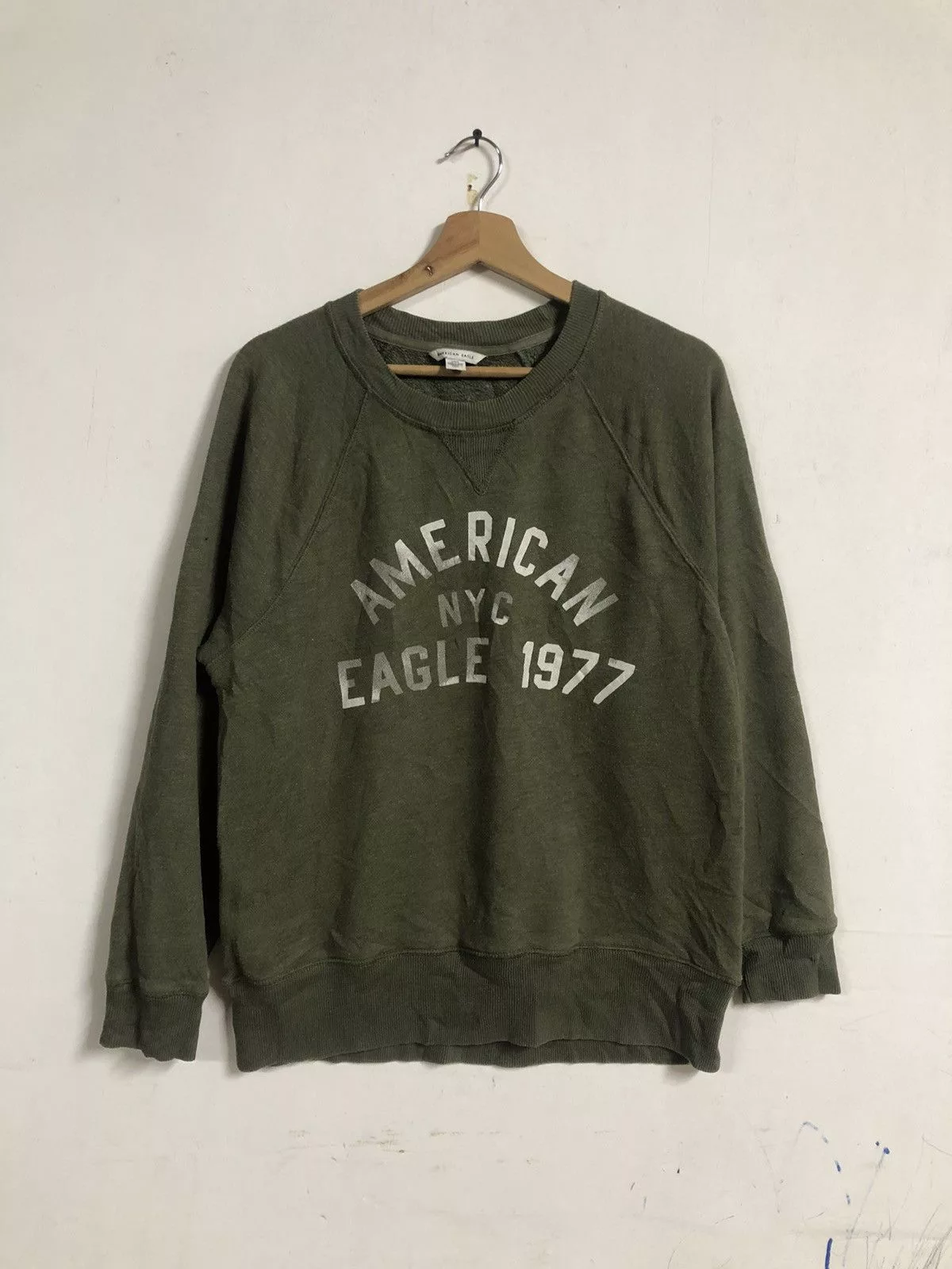 American Eagle Outfitters Sweatshirts Hoodies American Eagle Outfitters Vintage Y2k American eagle Sweatshirt Crewneck Green Streetwear
