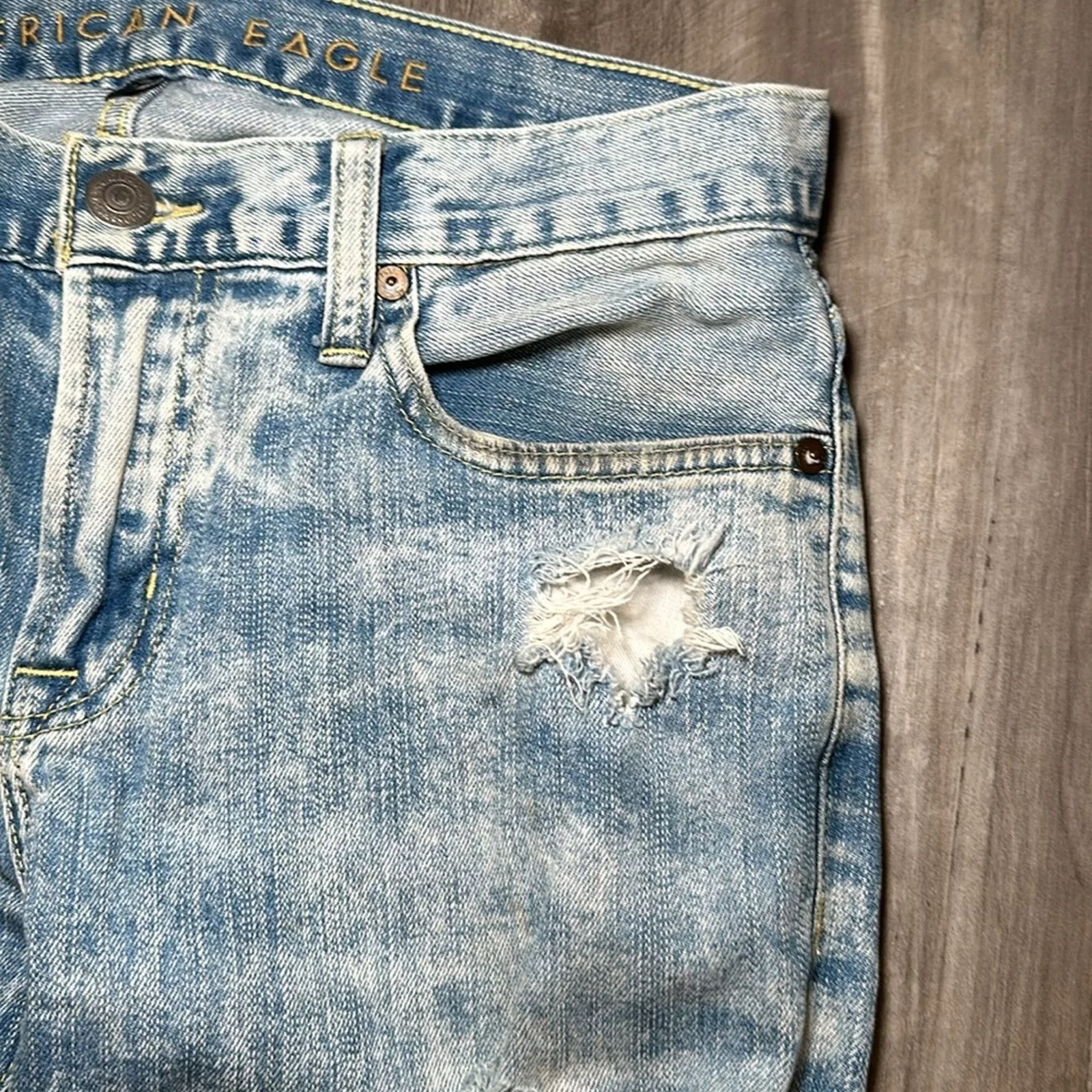 American Eagle Outfitters Denim American Eagle Outfitters American Eagle Flex Distressed Skinny Jeans - 29x32 Blue