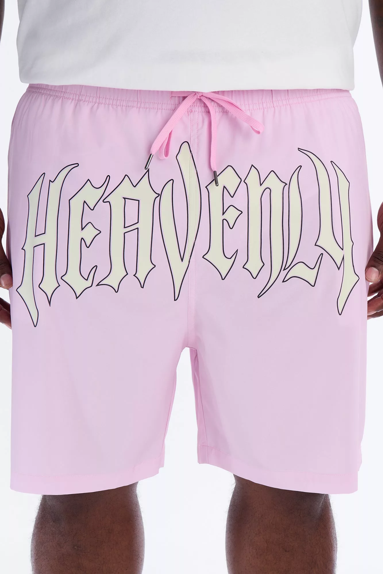 Heavenly Mindset Swim Trunk 7″ - Pink/combo