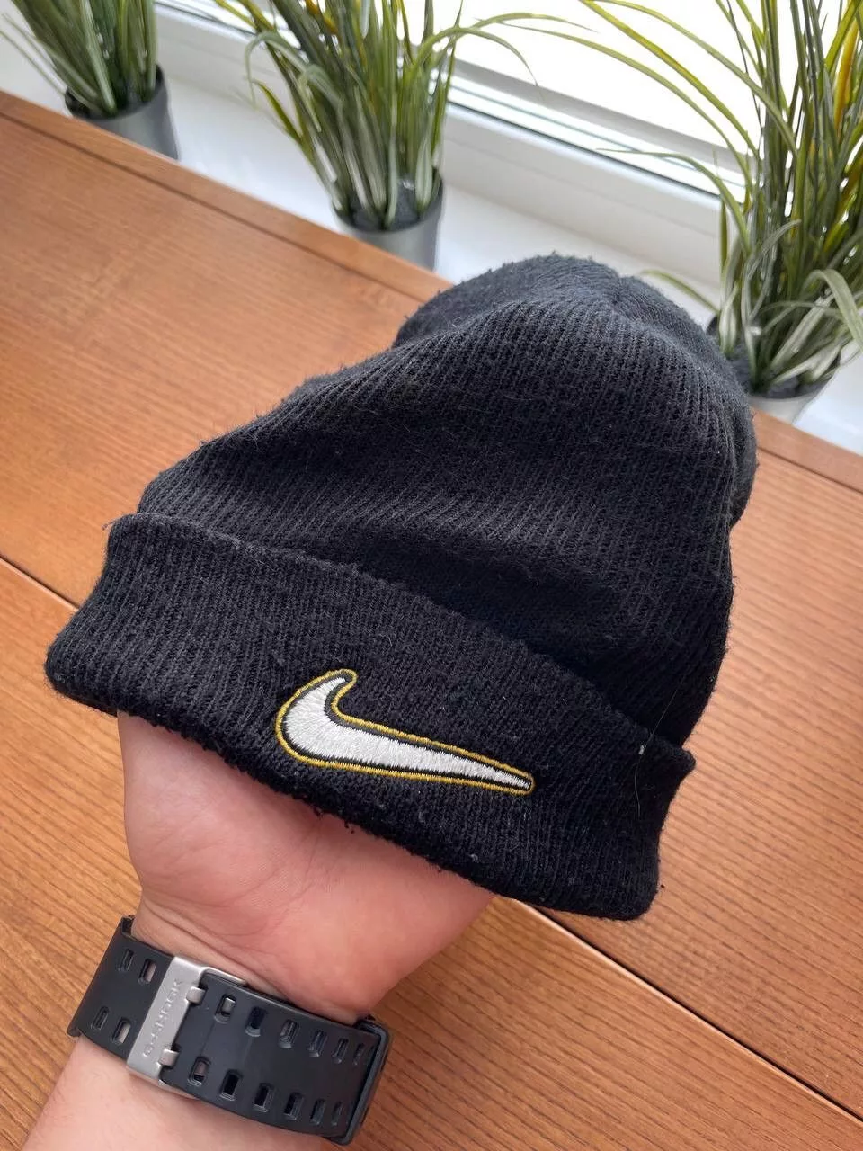 Nike Hats Nike × Vintage Vintage Nike Y2K 90’s Big Swoosh Logo Black Hat Beanie OS Streetwear