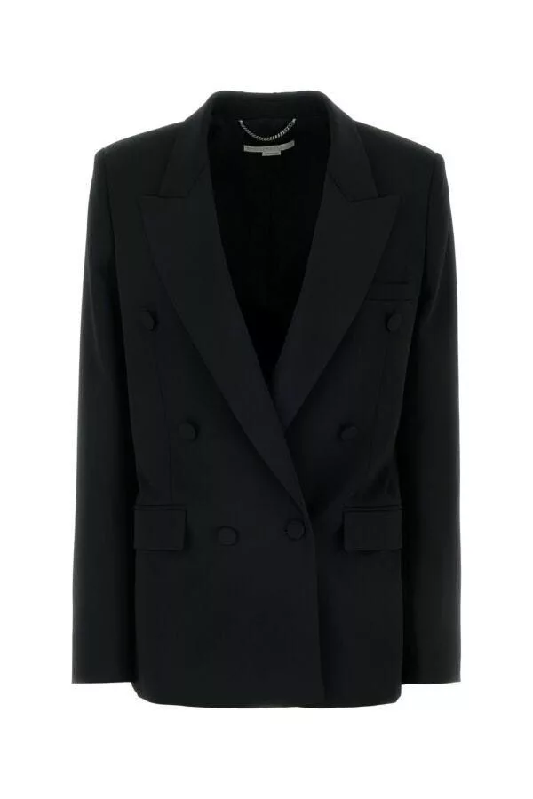 Stella McCartney Blazers Stella McCartney Black Stretch Wool Blazer Multi