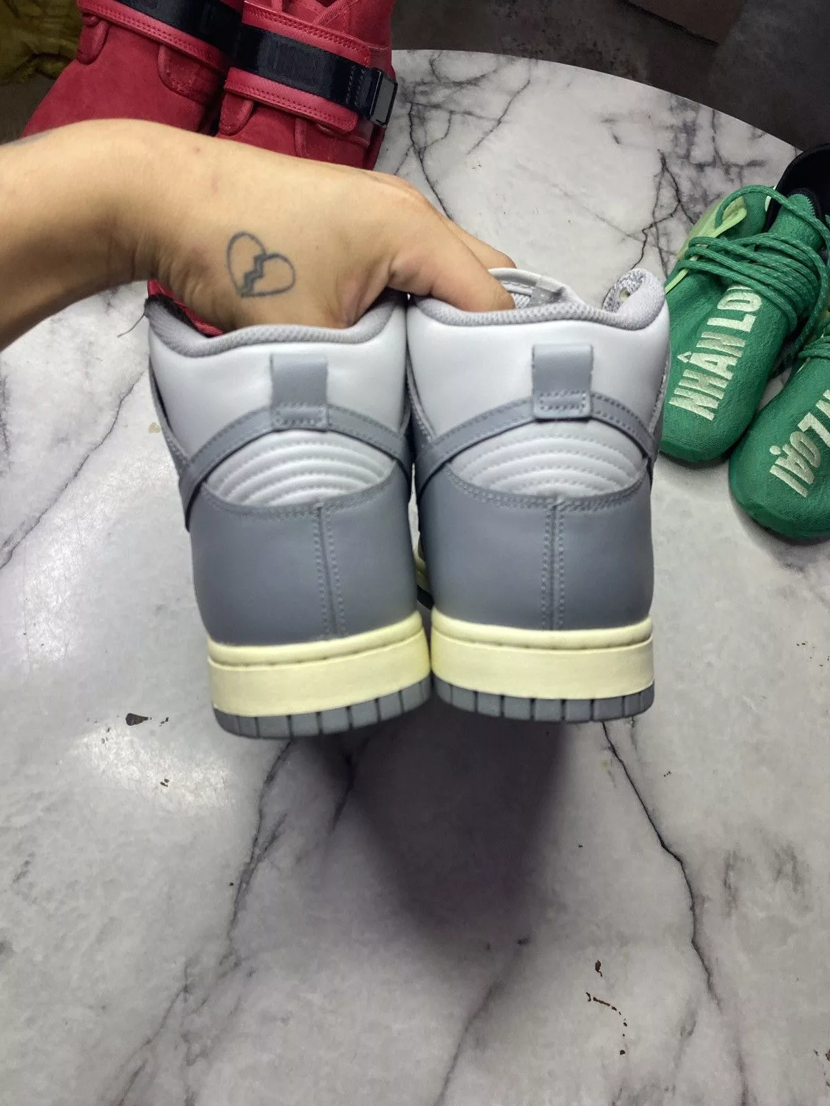 Nike Hi Top Sneakers Nike Dunk high aged grey Gray