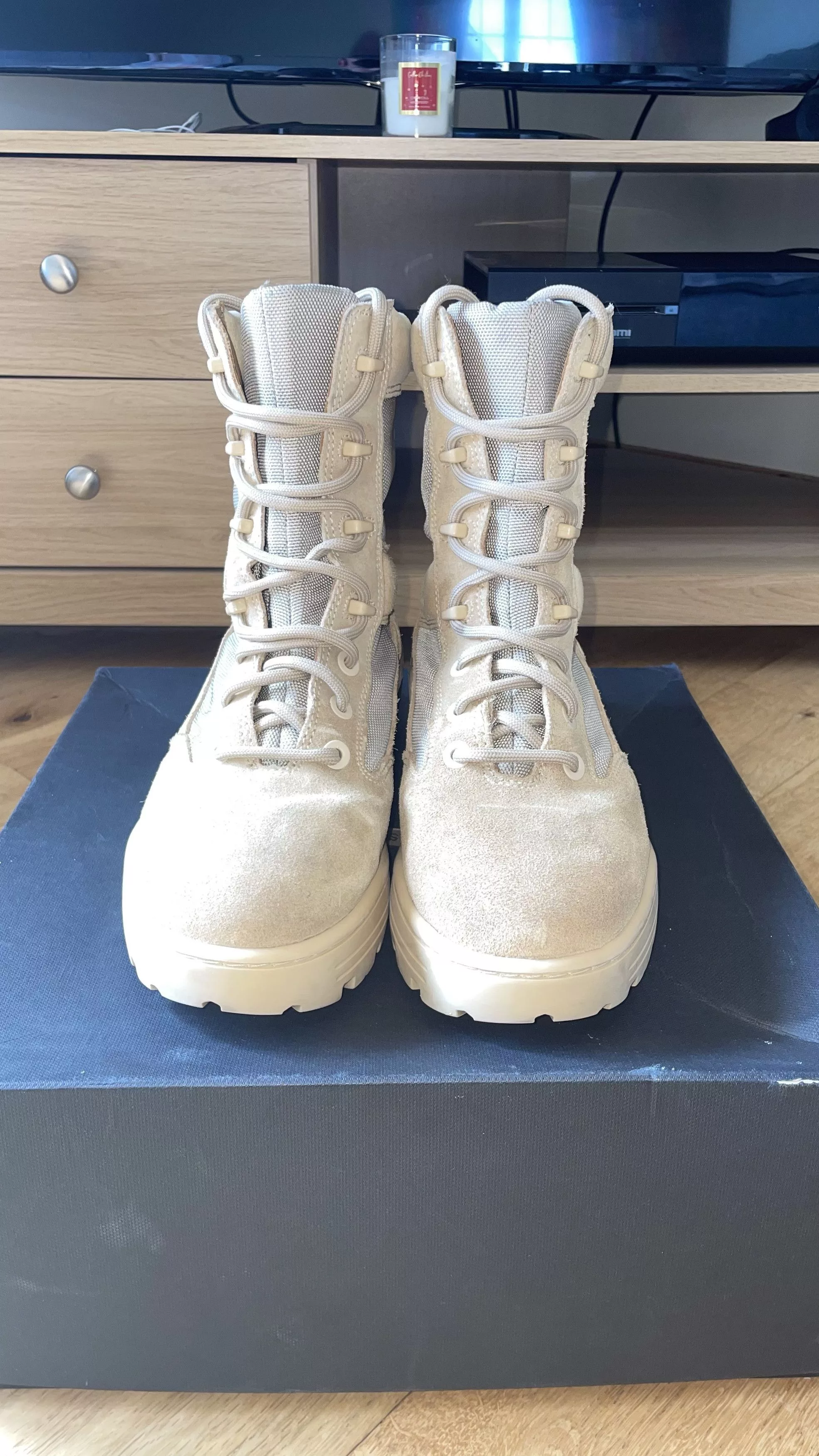 Yeezy Boots Yeezy Season 4 Combat Boots Beige