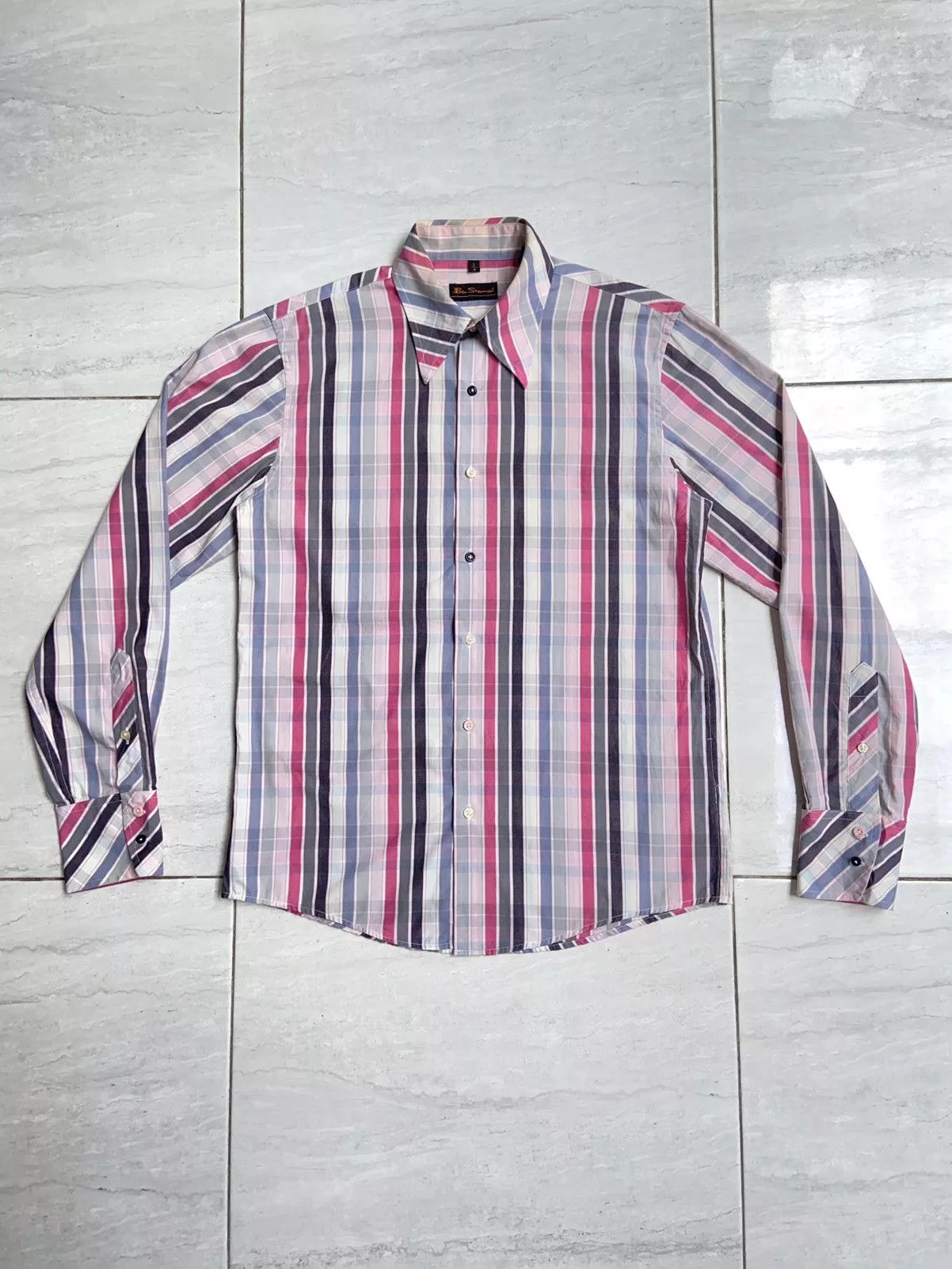 Ben Sherman Shirts Button Ups Ben Sherman × Designer × Japanese Brand BEN SHERMAN Stripped Shirt Pink