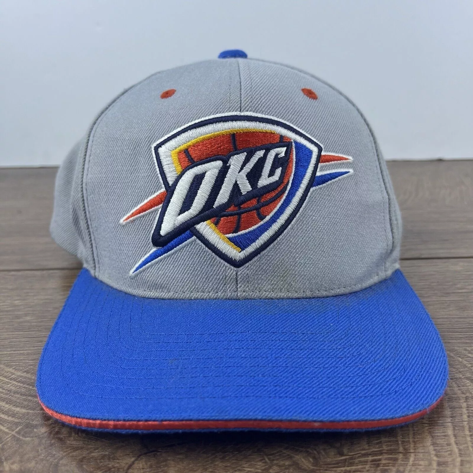 Mitchell & Ness Hats Oklahoma City Thunder Hat Mitchell & Ness Snapback Gray Hat