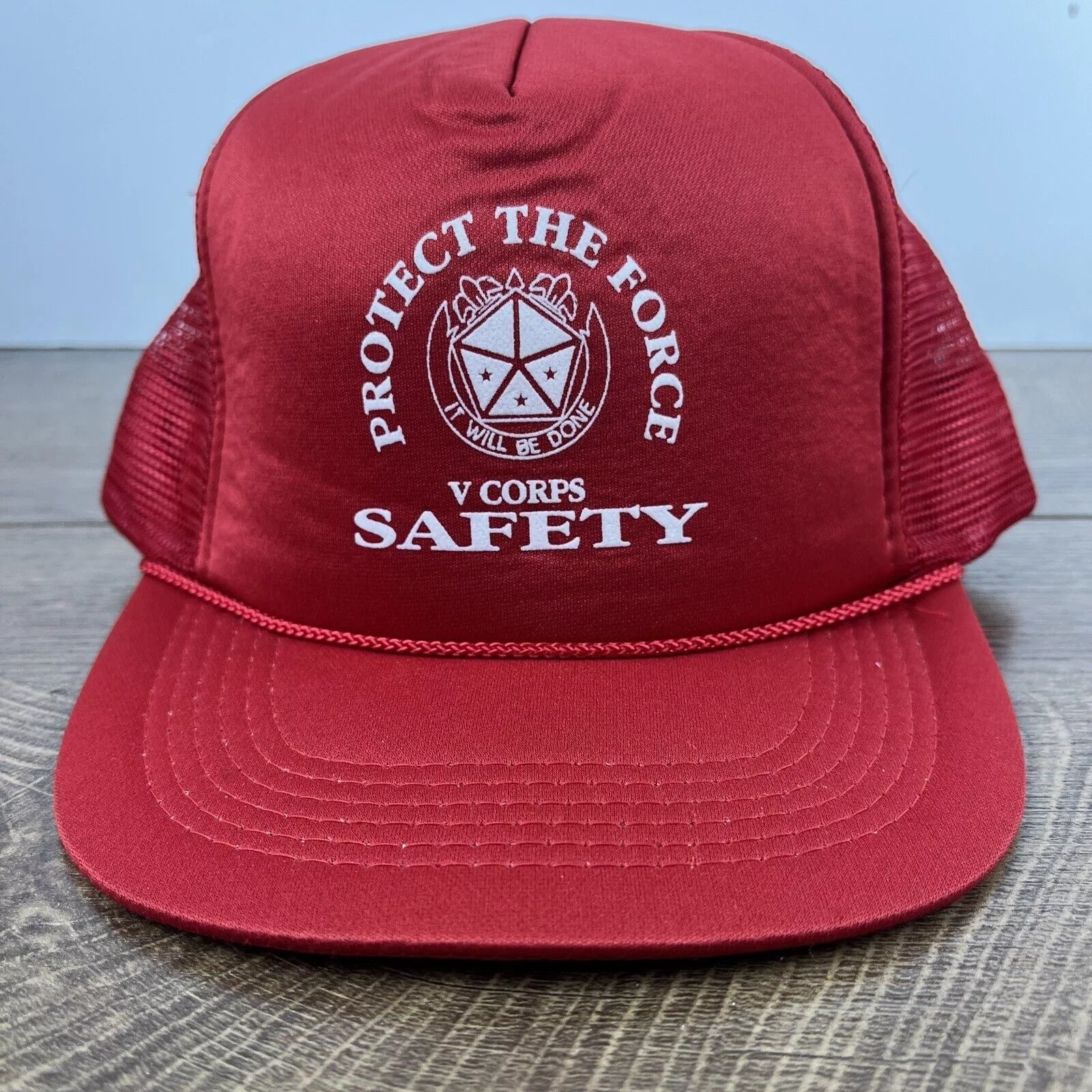 Other Hats Other Protect the Force Hat Safety Hat Snapback Red Adjustable Hat