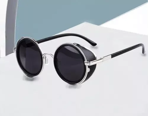 Electric Visual Sunglasses Electric Visual Vintage Steampunk Retro Men Round Sunglasses Black