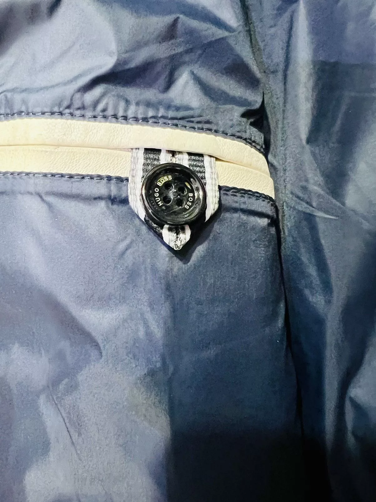Hugo Boss Leather Jackets HUGO BOSS VARSITY JACKET Blue