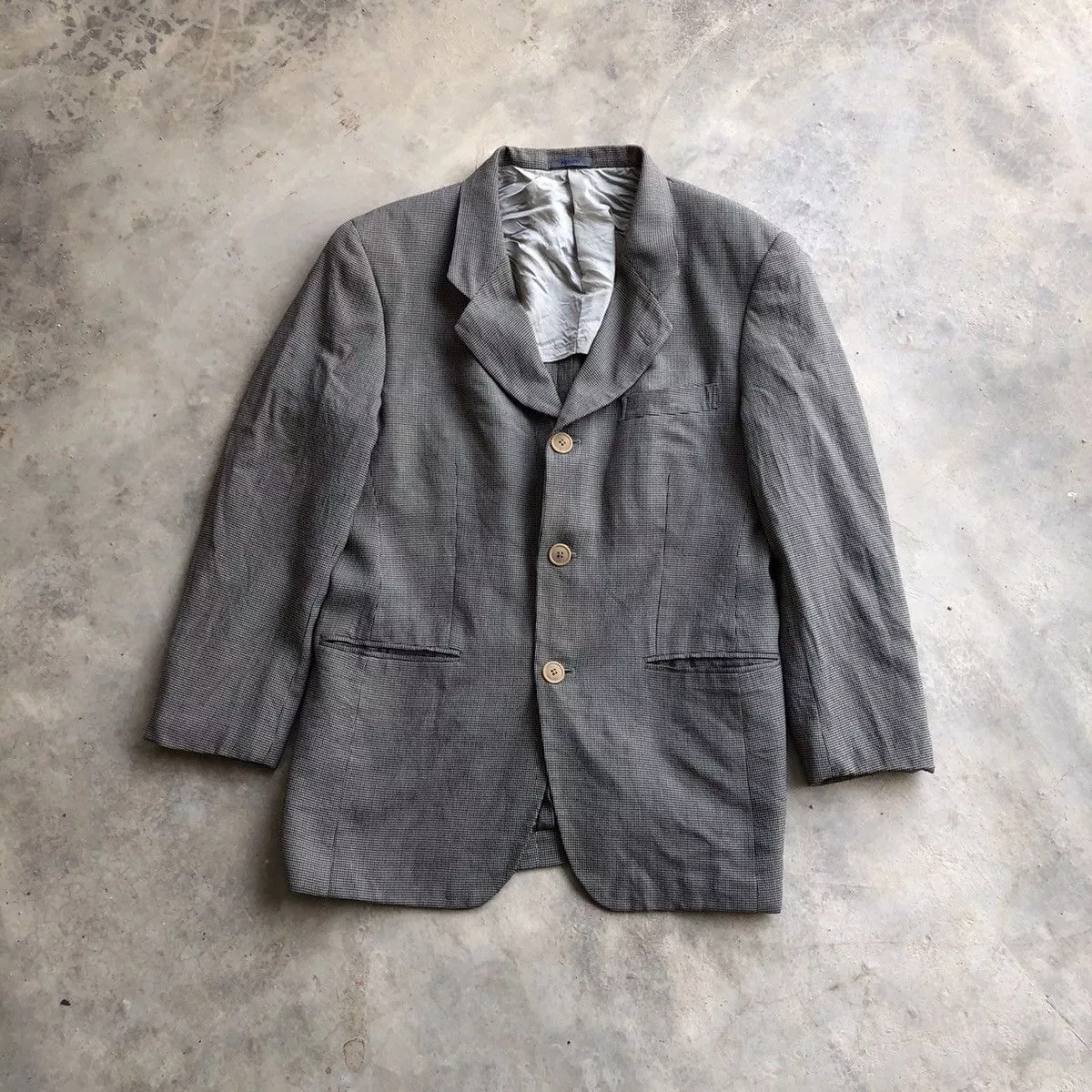 Kenzo Blazers KENZO Plaid Design Blazer Gray