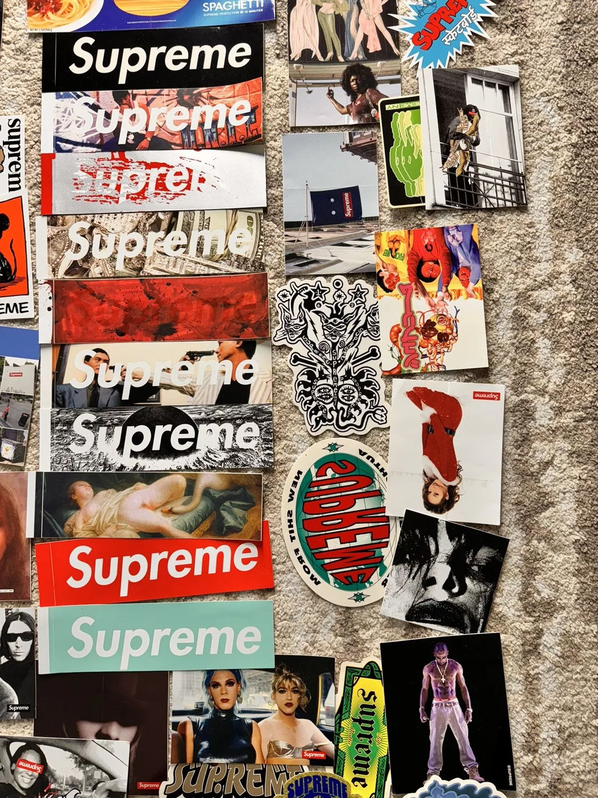 Supreme Supreme Supreme sticker set Red