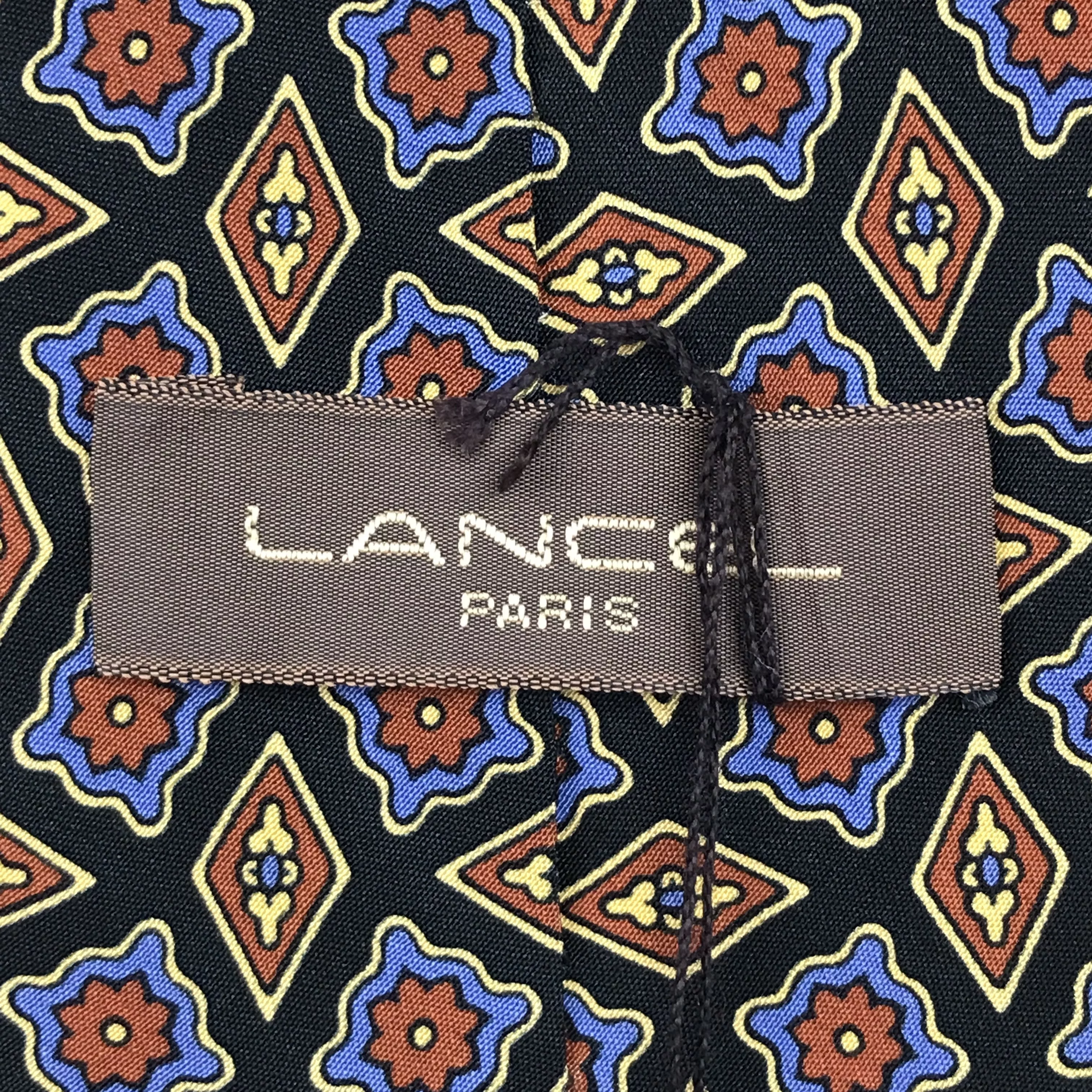 Lancel Ties Pocketsquares LC301 Vintage Lancel Necktie Pure Silk Multi