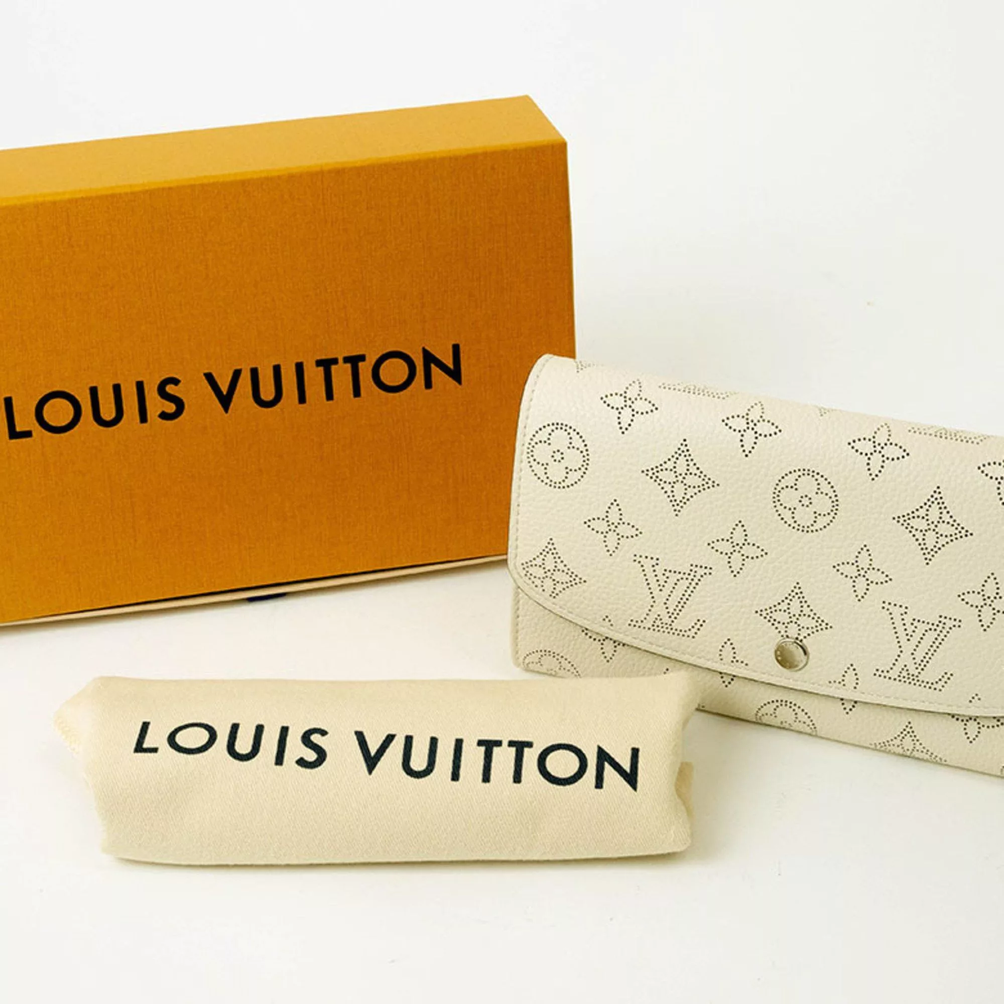 Louis Vuitton Wallets Louis Vuitton Portefeuille Iris Bi-fold Long Wallet Ivory Cream M60177 Women's LOUIS VUITTON Beige
