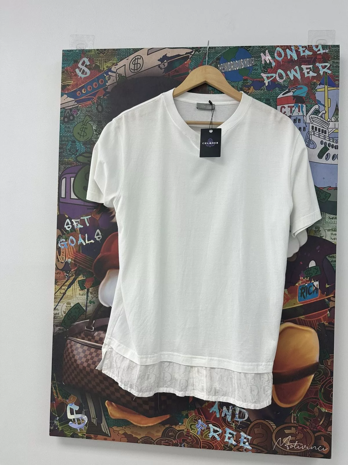 Dior Short Sleeve T Shirts Dior White Frilly T Shirt