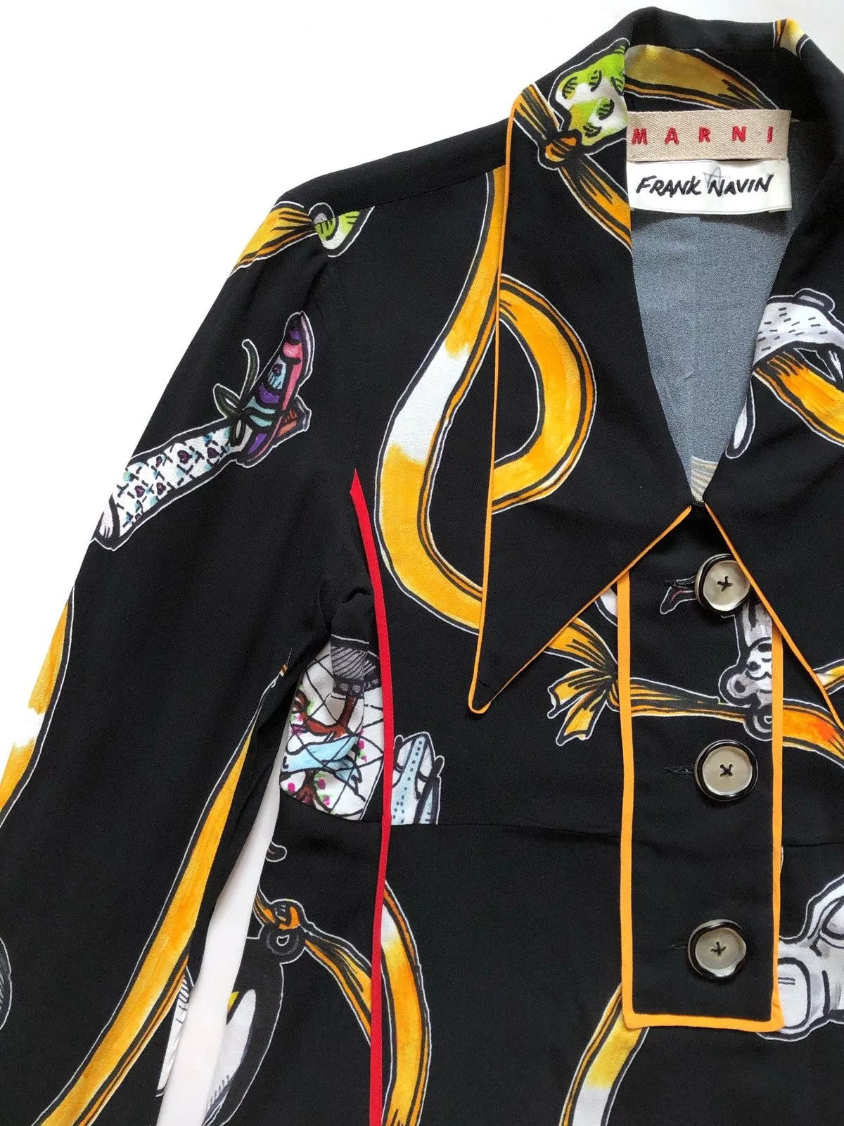 Marni Button Ups Marni viscose shirt X Frank Navin Cracker Jacks print Black