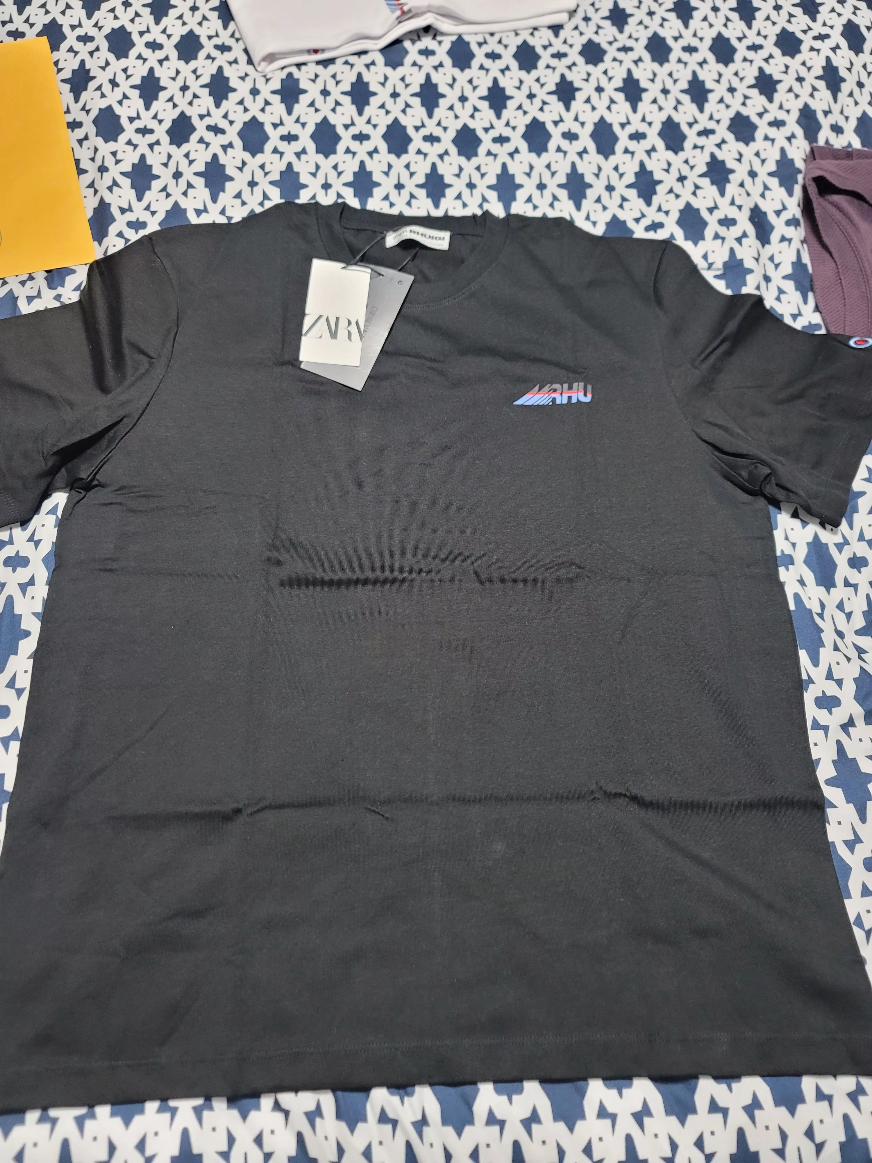 Rhude Short Sleeve T Shirts Rhude × Zara Rhuigi x Zara T-shirt Black