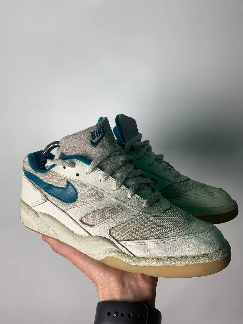 Nike Casual Leather Shoes Nike × Vintage Vintage 1992 Nike Running Shoes Sz 8 920305-PA Thailand. White Streetwear