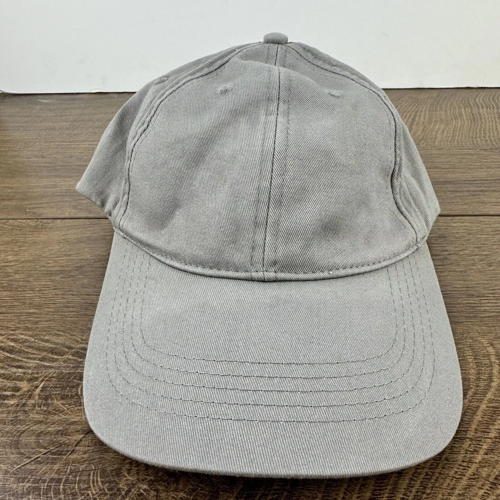 Other Hats Other Plain Gray Baseball Hat Cap Gray Hat Adjustable Adult Size H