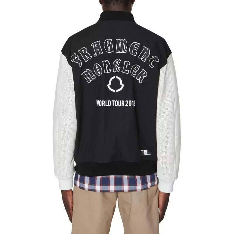 Fragment Design Light Jackets Fragment Design × Moncler Moncler x Fragment Bomber Varsity Jacket Men's Size 2 Gray
