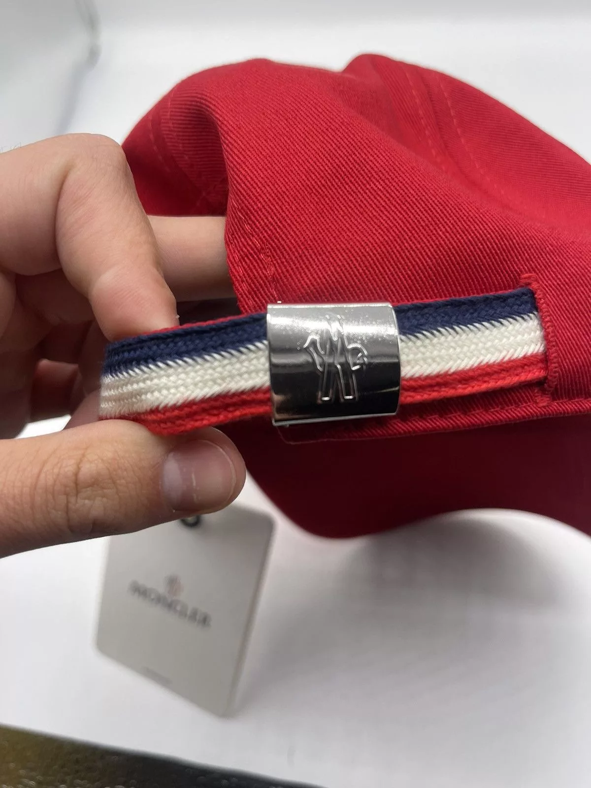 Moncler Hats Moncler logo red cap one size