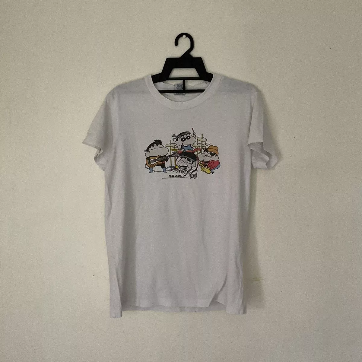 Anime Short Sleeve T Shirts Anime × Japanese Brand × Vintage Vintage 1983 Shin Chan Japanese Shonen Anime Manga White