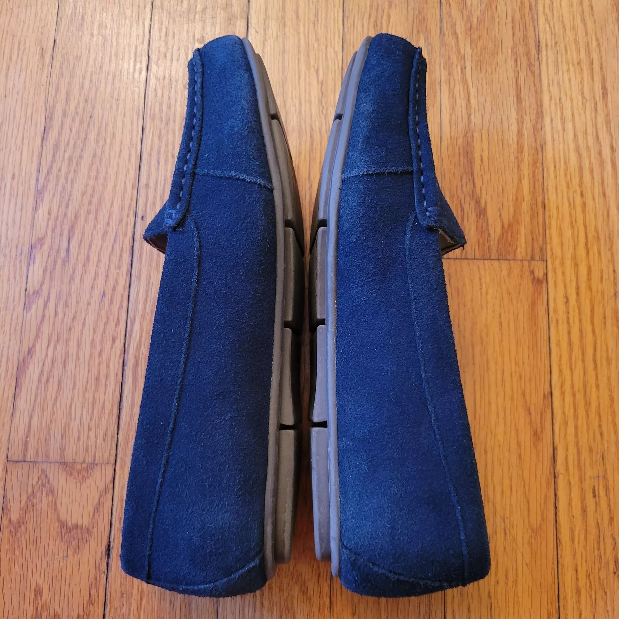Vionic Flats Vionic DEBBIE Leather Suede Loafers 8W Black Comfort Shoes P