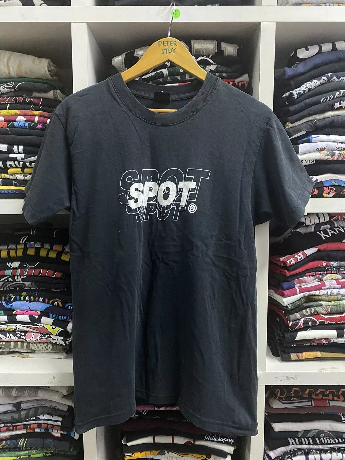 District Vision Short Sleeve T Shirts District Vision × Vintage Vintage Vision Club Spot T-shirt Black Streetwear