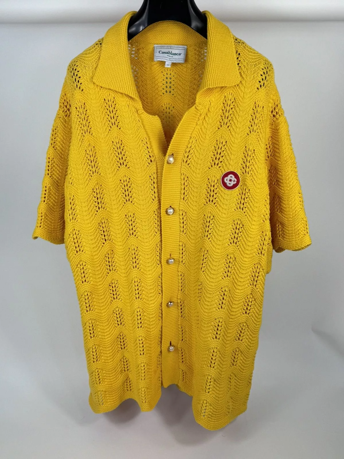 Casablanca Shirts Button Ups Casablanca LOGO KNIT SHIRT Yellow