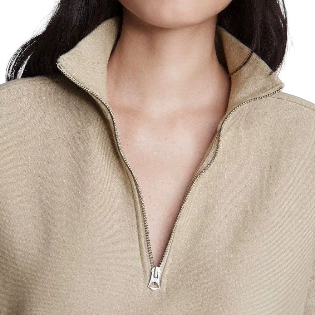 Rag & Bone Sweatshirts Rag & Bone City half zip terry pullover Brown